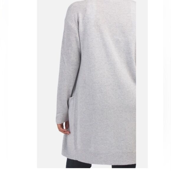 Theory Cashmere grey Rib Knit Sleeve Cardigan size XS TP - Picture 5 of 14